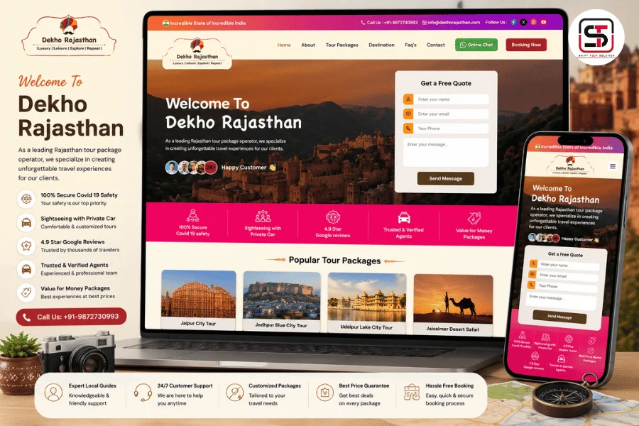 Dekho Rajasthan — Rajasthan tourism website by Shift Tech Solution