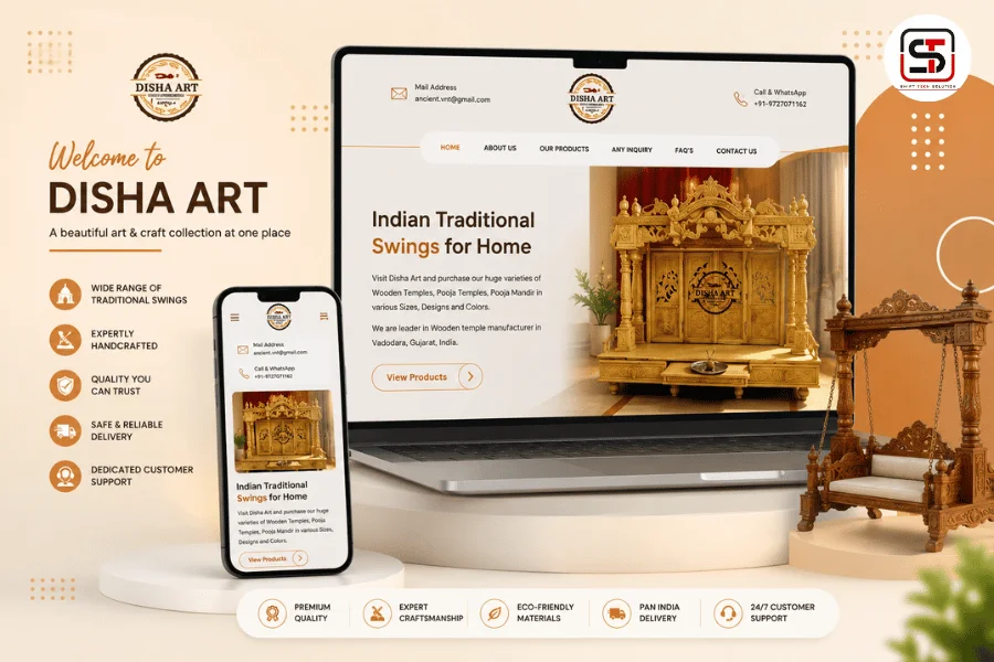 Disha Art — art gallery portfolio website