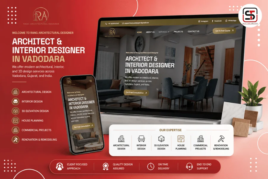 Rang Architectural — architecture studio website by Shift Tech Solution